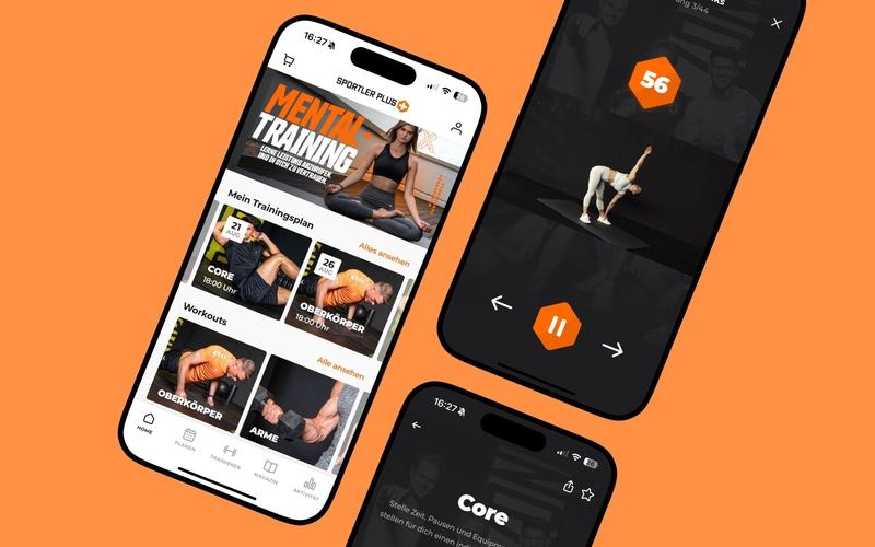 FitPlus App – weitere Ansichten aus dem Coaching-Bereich