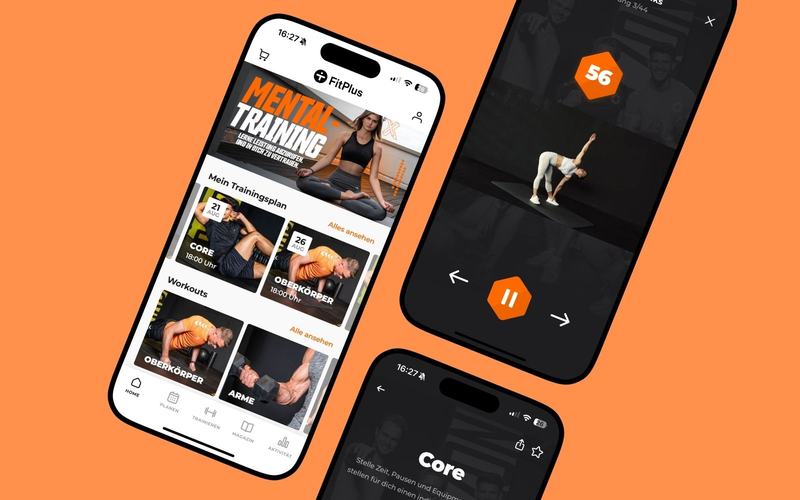 FitPlus App – weitere Ansichten aus dem Coaching-Bereich